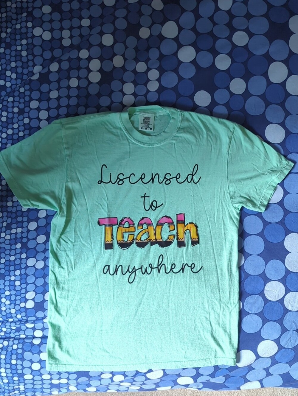 Licensed to Teach Anywhere Mint Graphic Tee